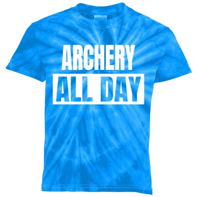 Archery All Day Funny Archer Gift Kids Tie-Dye T-Shirt