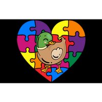 Autism Awareness Duck Heart ValentineS Day Puzzle Piece Bumper Sticker