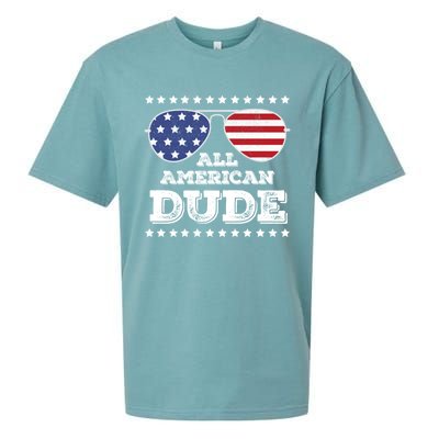 All American Dude Matching Family 4th Of July Great Gift Sueded Cloud Jersey T-Shirt