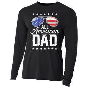 All American Dad 4th Of July FatherS Day Sunglasses Family Cooling Performance Long Sleeve Crew