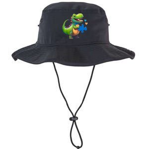 Autism Awareness Dinosaur Puzzle Piece Love Autistic Support Legacy Cool Fit Booney Bucket Hat