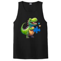 Autism Awareness Dinosaur Puzzle Piece Love Autistic Support PosiCharge Competitor Tank