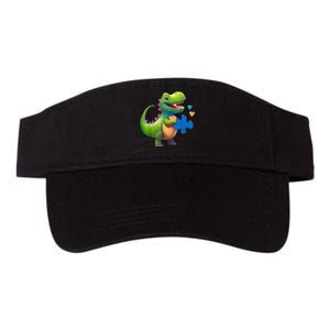 Autism Awareness Dinosaur Puzzle Piece Love Autistic Support Valucap Bio-Washed Visor