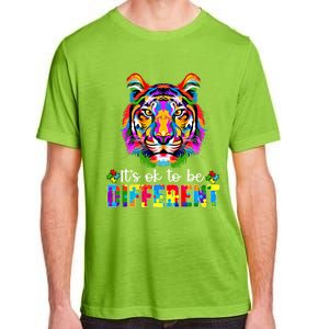 Autism Awareness Day ItS Ok To Be Different Colorful Tiger Meaningful Gift Adult ChromaSoft Performance T-Shirt