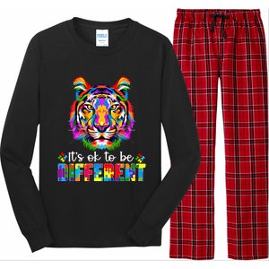 Autism Awareness Day ItS Ok To Be Different Colorful Tiger Meaningful Gift Long Sleeve Pajama Set