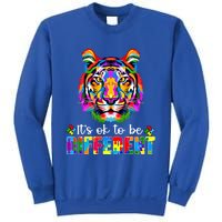 Autism Awareness Day ItS Ok To Be Different Colorful Tiger Meaningful Gift Sweatshirt