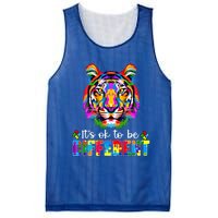 Autism Awareness Day ItS Ok To Be Different Colorful Tiger Meaningful Gift Mesh Reversible Basketball Jersey Tank