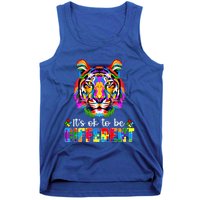 Autism Awareness Day ItS Ok To Be Different Colorful Tiger Meaningful Gift Tank Top