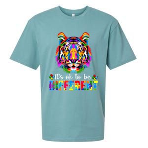 Autism Awareness Day ItS Ok To Be Different Colorful Tiger Meaningful Gift Sueded Cloud Jersey T-Shirt