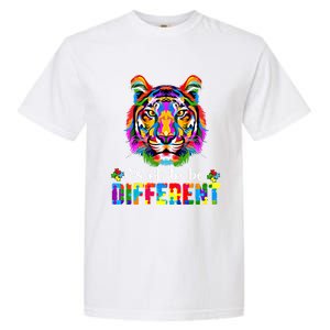 Autism Awareness Day ItS Ok To Be Different Colorful Tiger Meaningful Gift Garment-Dyed Heavyweight T-Shirt