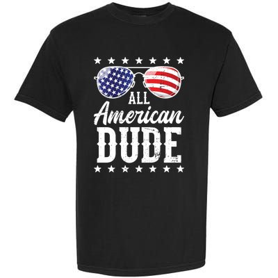 All American Dude Sunglasses Family Matching 4th Of July Gift Garment-Dyed Heavyweight T-Shirt