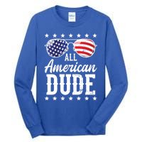 All American Dude Sunglasses Family Matching 4th Of July Gift Tall Long Sleeve T-Shirt