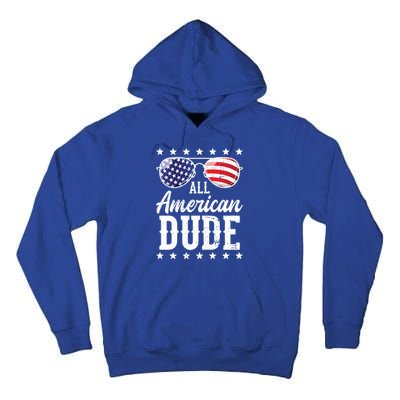 All American Dude Sunglasses Family Matching 4th Of July Gift Tall Hoodie