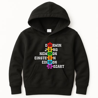 Autism Awareness Darwin Jung Newton Einstein Edison Mozart Kids Hoodie