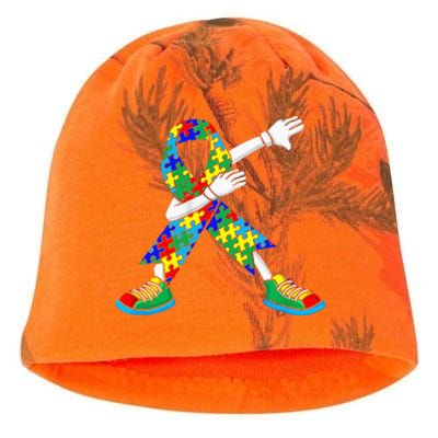 Autism Awareness Dabbing Puzzle Piece Love Dab Dance Kati - Camo Knit Beanie