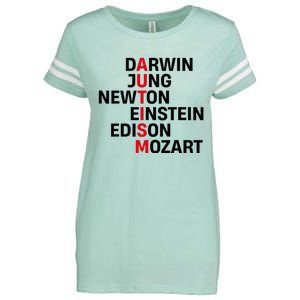 Autism Awareness Darwin Jung Newton Einstein Edison Mozart Enza Ladies Jersey Football T-Shirt