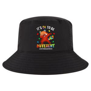 Autism Awareness Dabbing Red Panda It's Ok To Be Different Cool Comfort Performance Bucket Hat