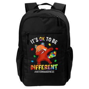 Autism Awareness Dabbing Red Panda It's Ok To Be Different Daily Commute Backpack