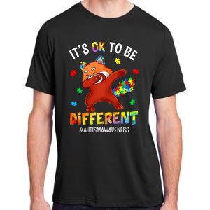 Autism Awareness Dabbing Red Panda It's Ok To Be Different Adult ChromaSoft Performance T-Shirt