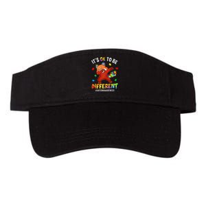 Autism Awareness Dabbing Red Panda It's Ok To Be Different Valucap Bio-Washed Visor