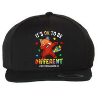 Autism Awareness Dabbing Red Panda It's Ok To Be Different Wool Snapback Cap