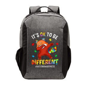 Autism Awareness Dabbing Red Panda It's Ok To Be Different Vector Backpack