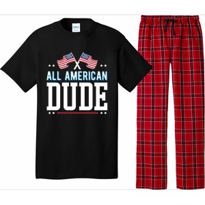 All American Dude 4th Of July Usa Flag Family Gift Pajama Set