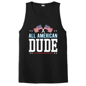 All American Dude 4th Of July Usa Flag Family Gift PosiCharge Competitor Tank