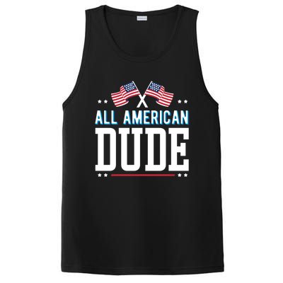 All American Dude 4th Of July Usa Flag Family Gift PosiCharge Competitor Tank