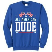 All American Dude 4th Of July Usa Flag Family Gift Sweatshirt