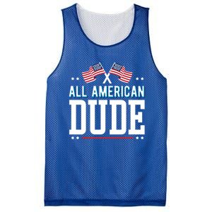 All American Dude 4th Of July Usa Flag Family Gift Mesh Reversible Basketball Jersey Tank