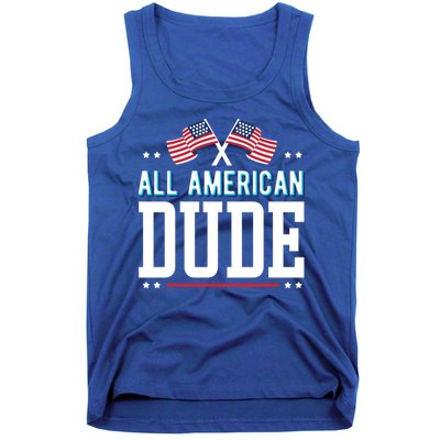 All American Dude 4th Of July Usa Flag Family Gift Tank Top