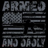 Armed And Dadly Funny Deadly Father For Fathers Day USA Flag 7-Panel Snapback Hat