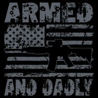 Armed And Dadly Funny Deadly Father For Fathers Day USA Flag Wool Snapback Cap