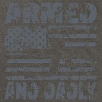 Armed And Dadly Funny Deadly Father For Fathers Day USA Flag Cotton Canvas Backpack