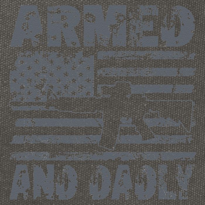 Armed And Dadly Funny Deadly Father For Fathers Day USA Flag Cotton Canvas Backpack
