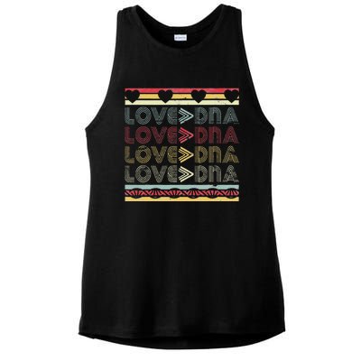 Adopted Adoption Day Gotcha Gifts Parents Love Greater DNA Ladies PosiCharge Tri-Blend Wicking Tank