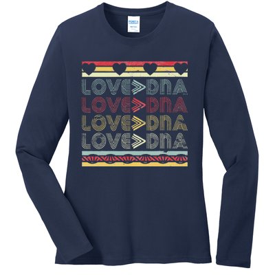 Adopted Adoption Day Gotcha Gifts Parents Love Greater DNA Ladies Long Sleeve Shirt