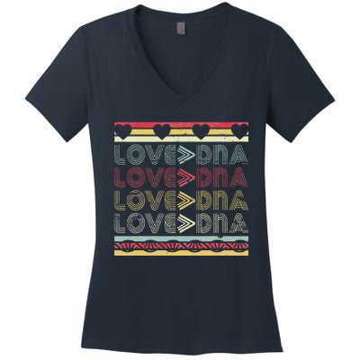 Adopted Adoption Day Gotcha Gifts Parents Love Greater DNA Women's V-Neck T-Shirt