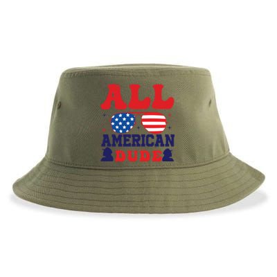 All American Dude 4th Of July Sunglasses Teens Meaningful Gift Sustainable Bucket Hat