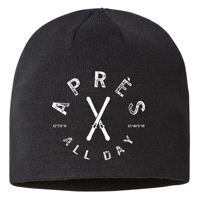 Apres All Day Winter Sports Apres Ski Lover Skiing Men Skier Sustainable Beanie