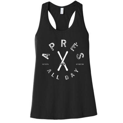 Apres All Day Winter Sports Apres Ski Lover Skiing Men Skier Women's Racerback Tank