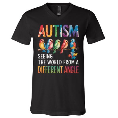 Autism Awareness Different Angle Neurodiversity V-Neck T-Shirt