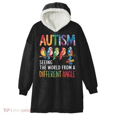 Autism Awareness Different Angle Neurodiversity Hooded Wearable Blanket