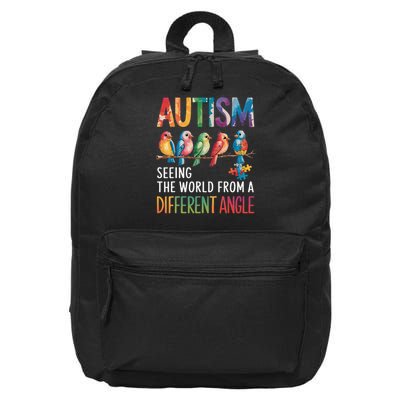 Autism Awareness Different Angle Neurodiversity 16 in Basic Backpack