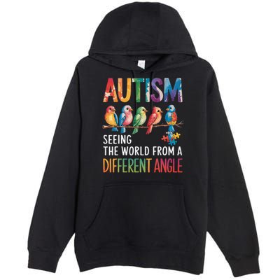 Autism Awareness Different Angle Neurodiversity Premium Pullover Hoodie