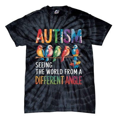 Autism Awareness Different Angle Neurodiversity Tie-Dye T-Shirt