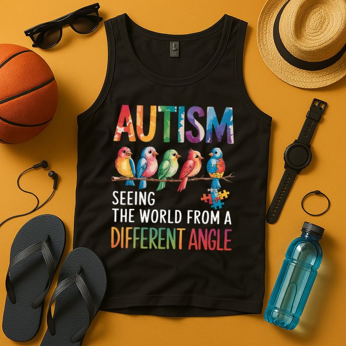 Autism Awareness Different Angle Neurodiversity Tank Top