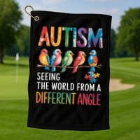 Autism Awareness Different Angle Neurodiversity Golf Towel