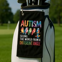 Autism Awareness Different Angle Neurodiversity Golf Towel